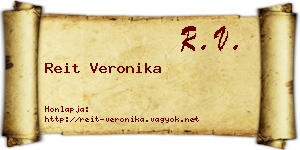 Reit Veronika névjegykártya